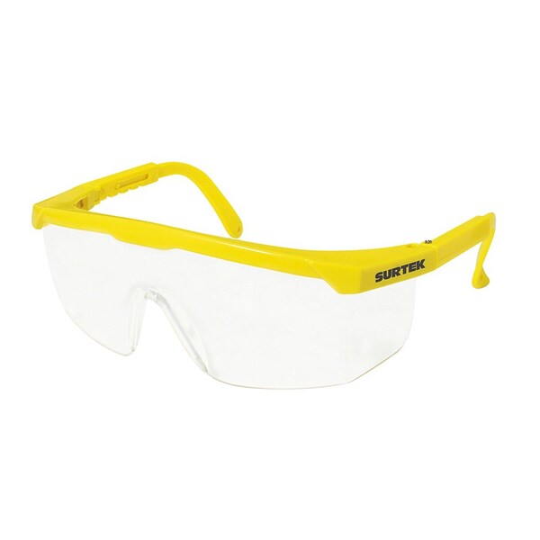 Surtek Safety Glasses, Clear Lens, Half-Frame, Yellow Frame 137326 - main